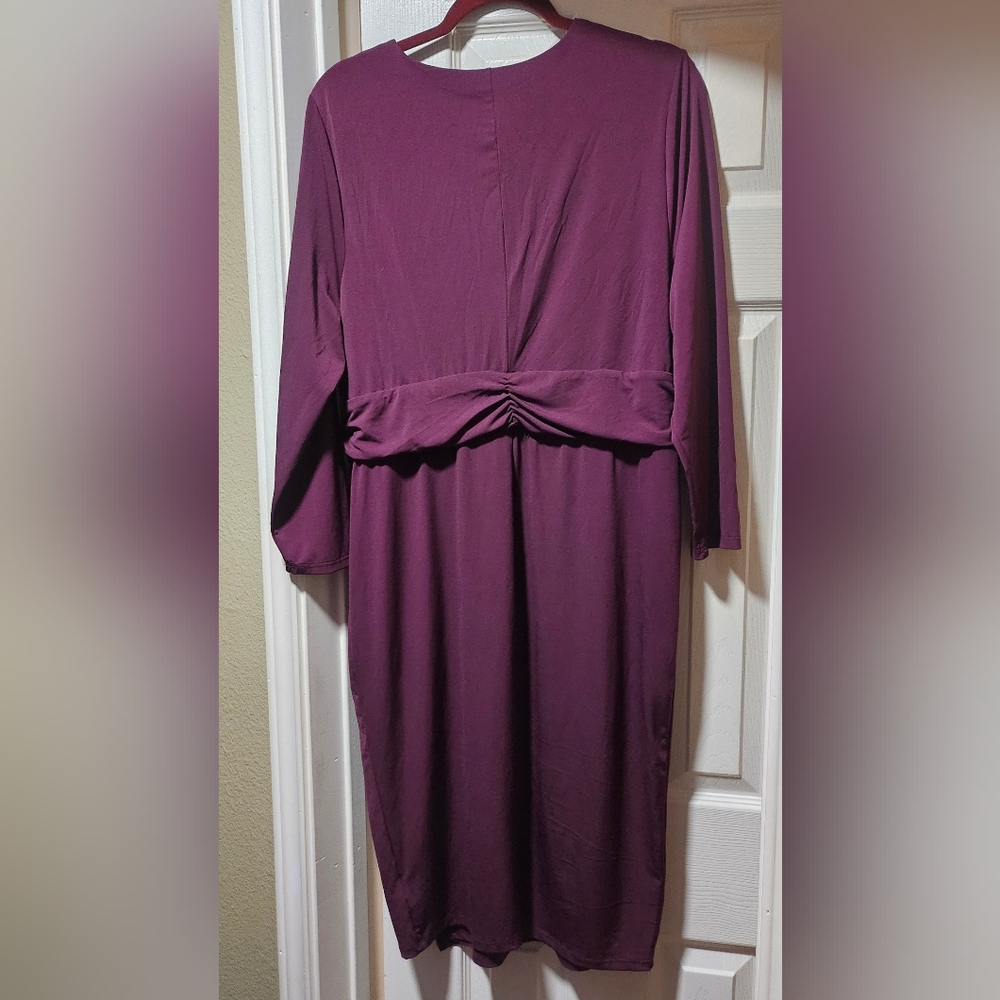 Torrid 2 Studio Knit Surplice Faux Wrap Dress - Picture 3 of 5